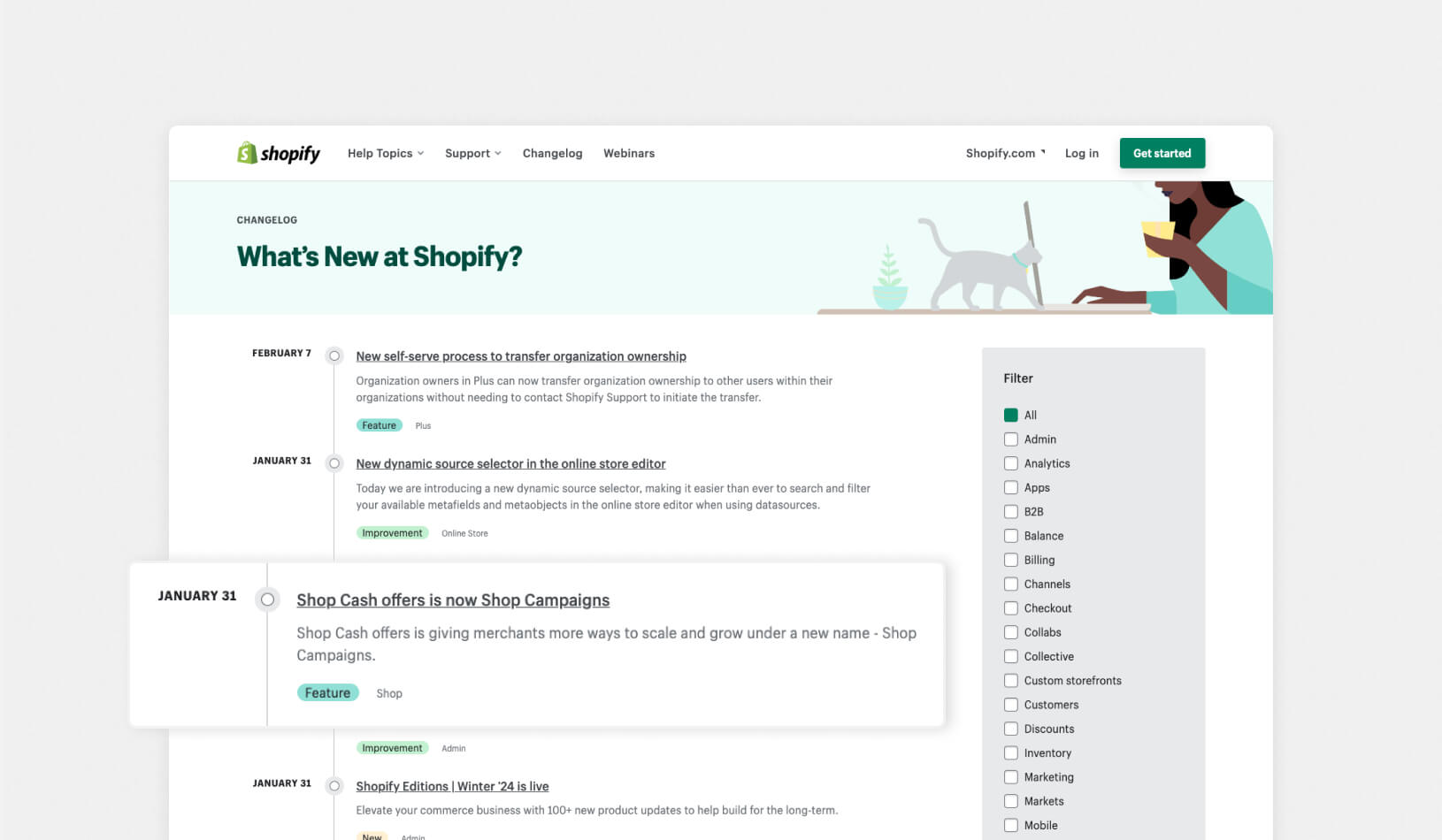 Shopify Changelog